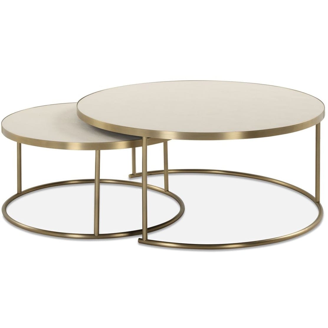 Uttermost Living Aragon Nesting Coffee Tables in White - Set of 2 House of Isabella UK