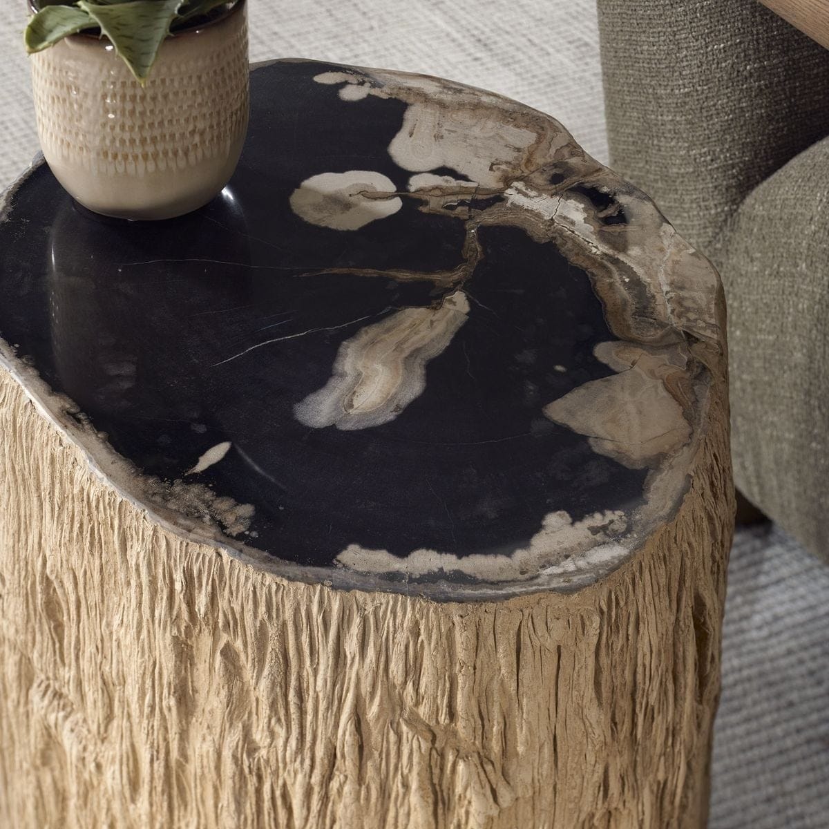 Uttermost Living Arco Top Accent Table in Petrified Wood House of Isabella UK