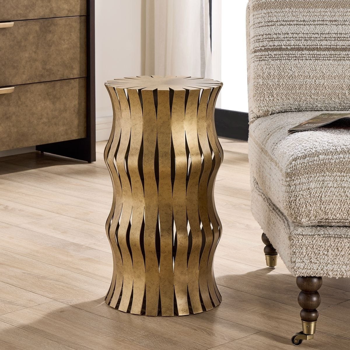 Uttermost Living Arida Accent Table in Aged Gold House of Isabella UK