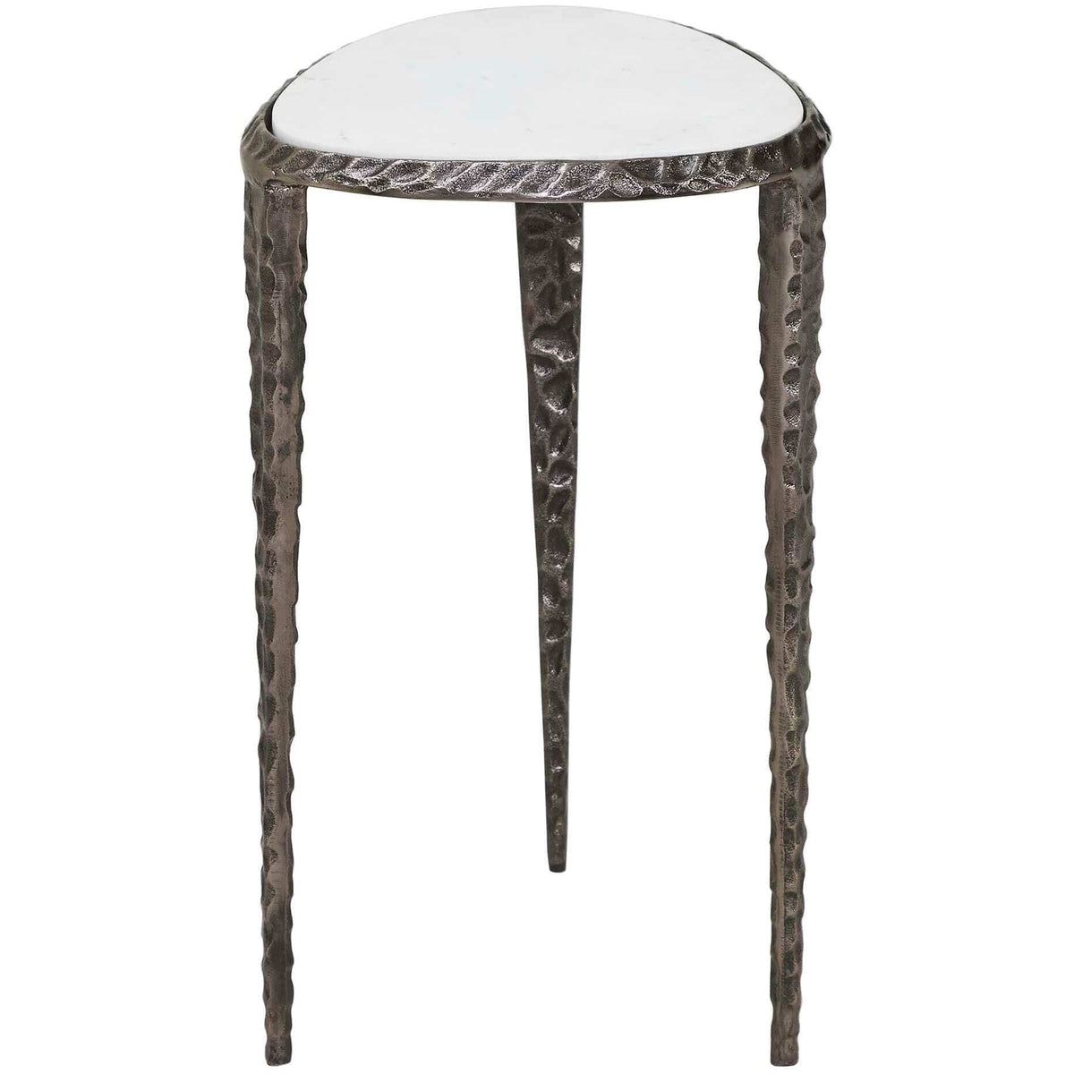 Uttermost Living Arnold White Marble Accent Table House of Isabella UK