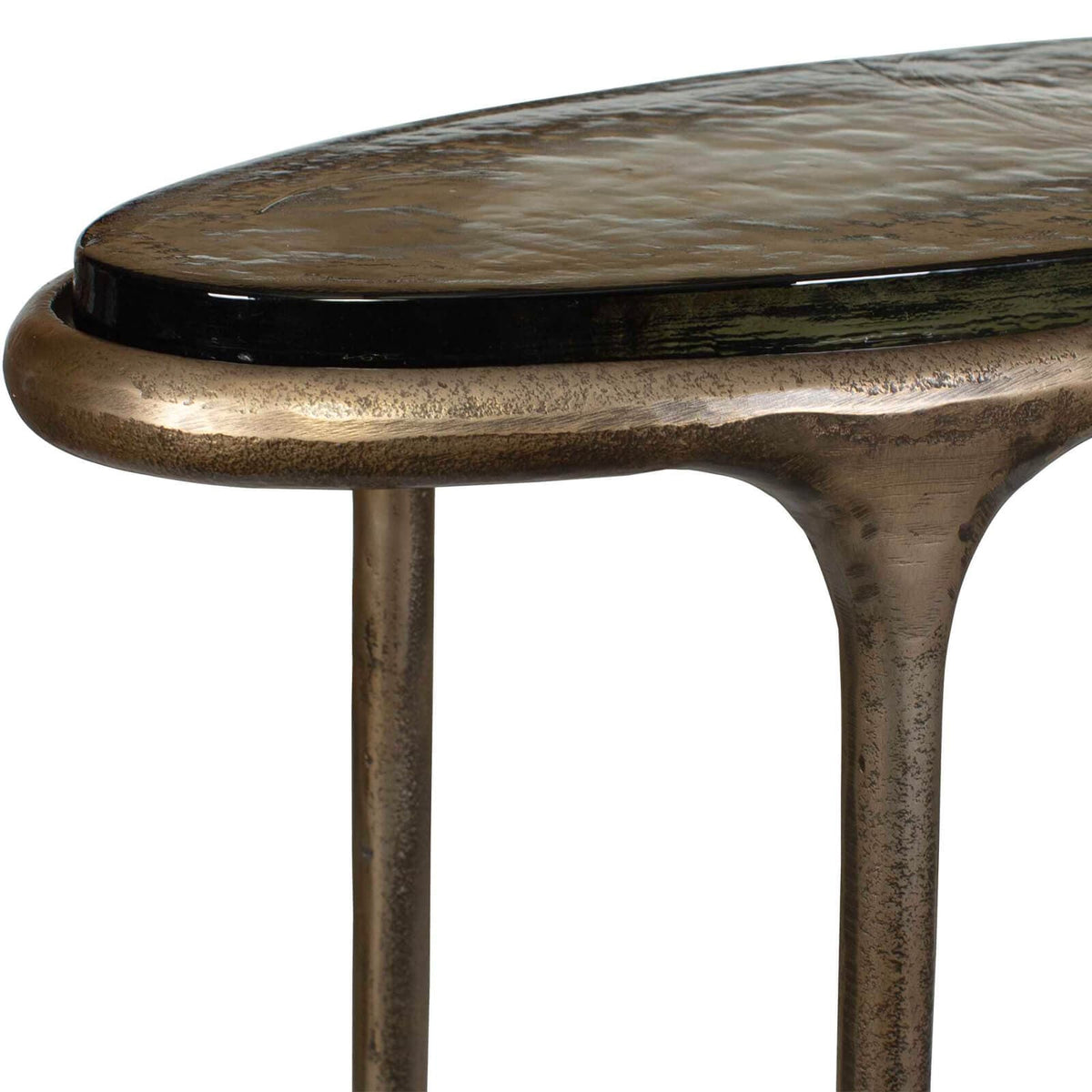 Uttermost Living Ata Oval Side Table in Brass House of Isabella UK