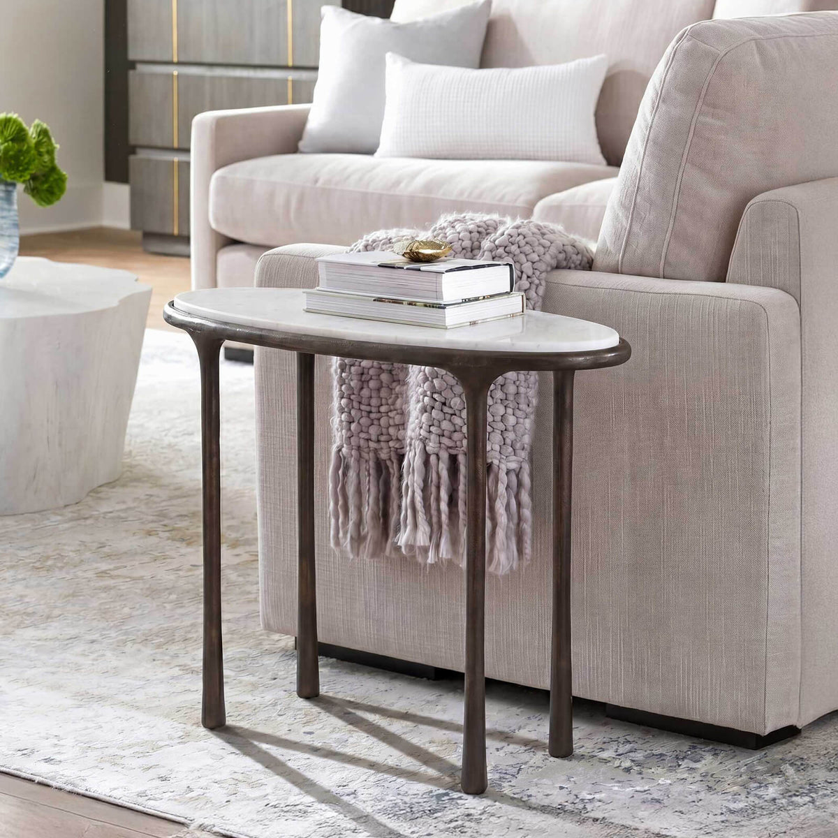 Uttermost Living Ata Side Table in Dark Bronze House of Isabella UK