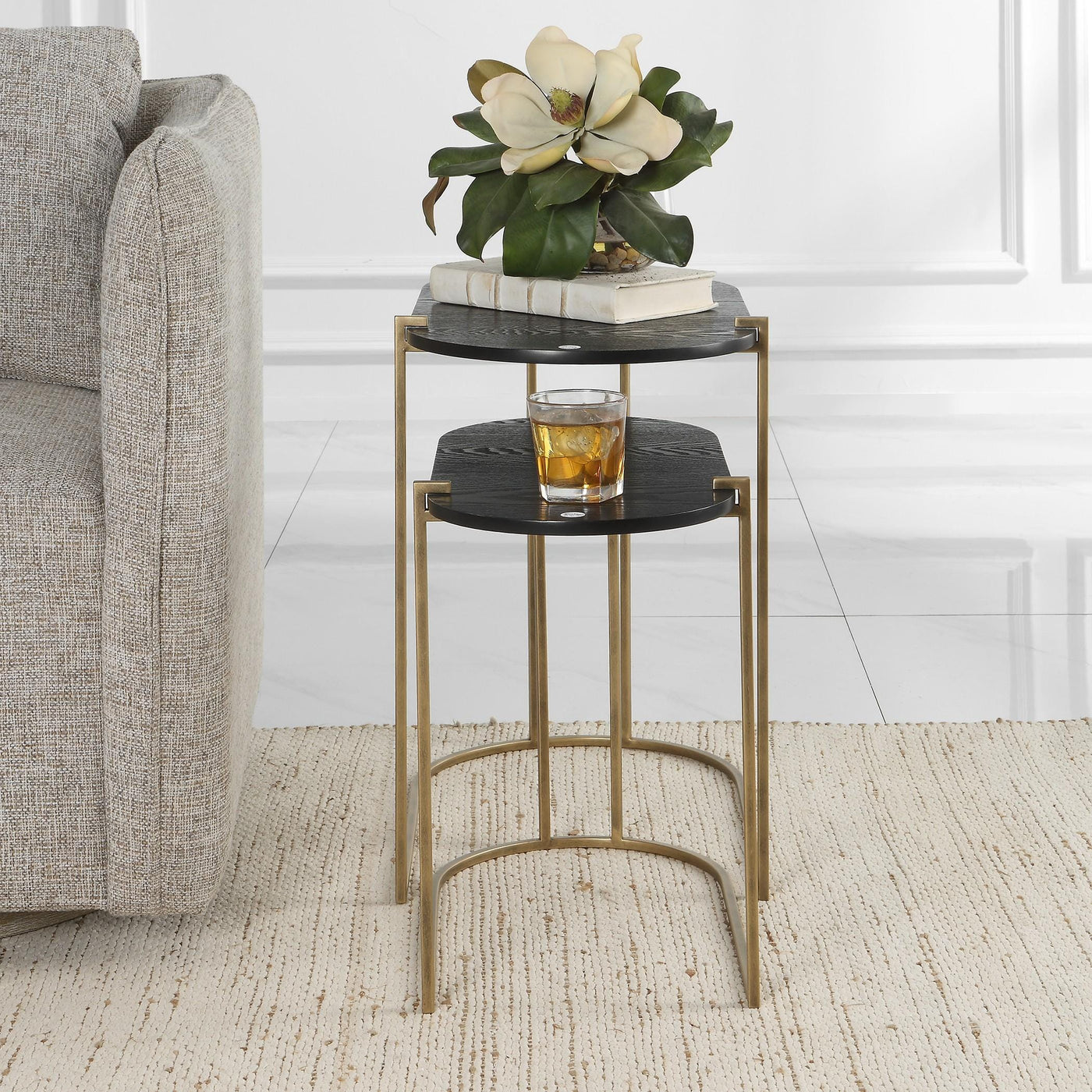 Uttermost Living Aztec Wood Nesting Tables, Set/2 House of Isabella UK