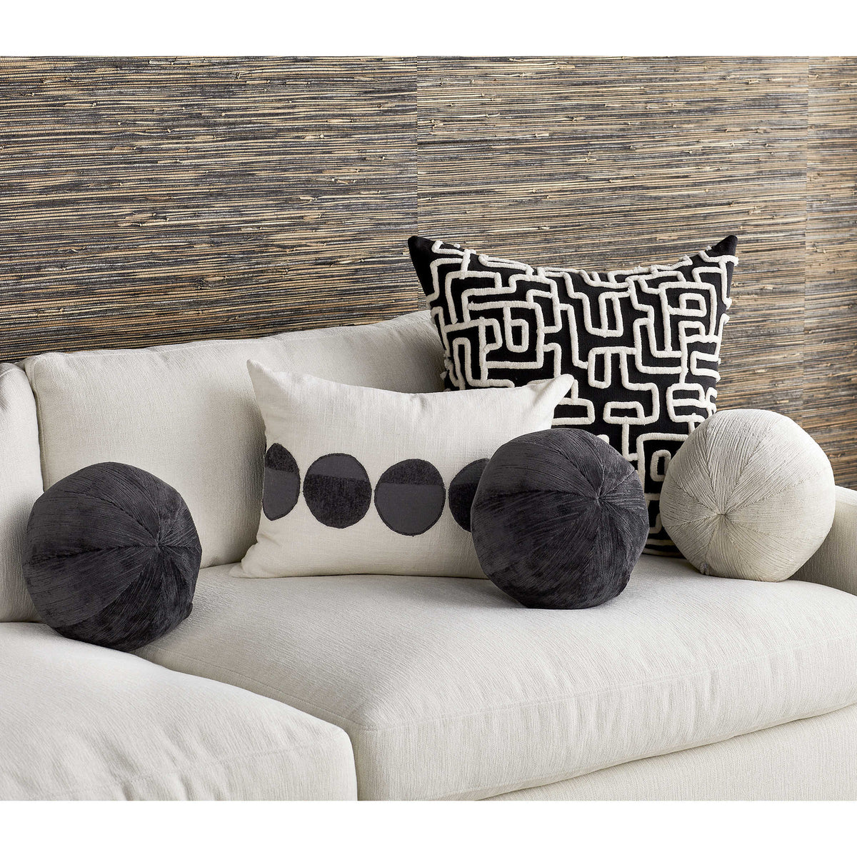 Uttermost Living Ball Bearing Cushion - Black House of Isabella UK