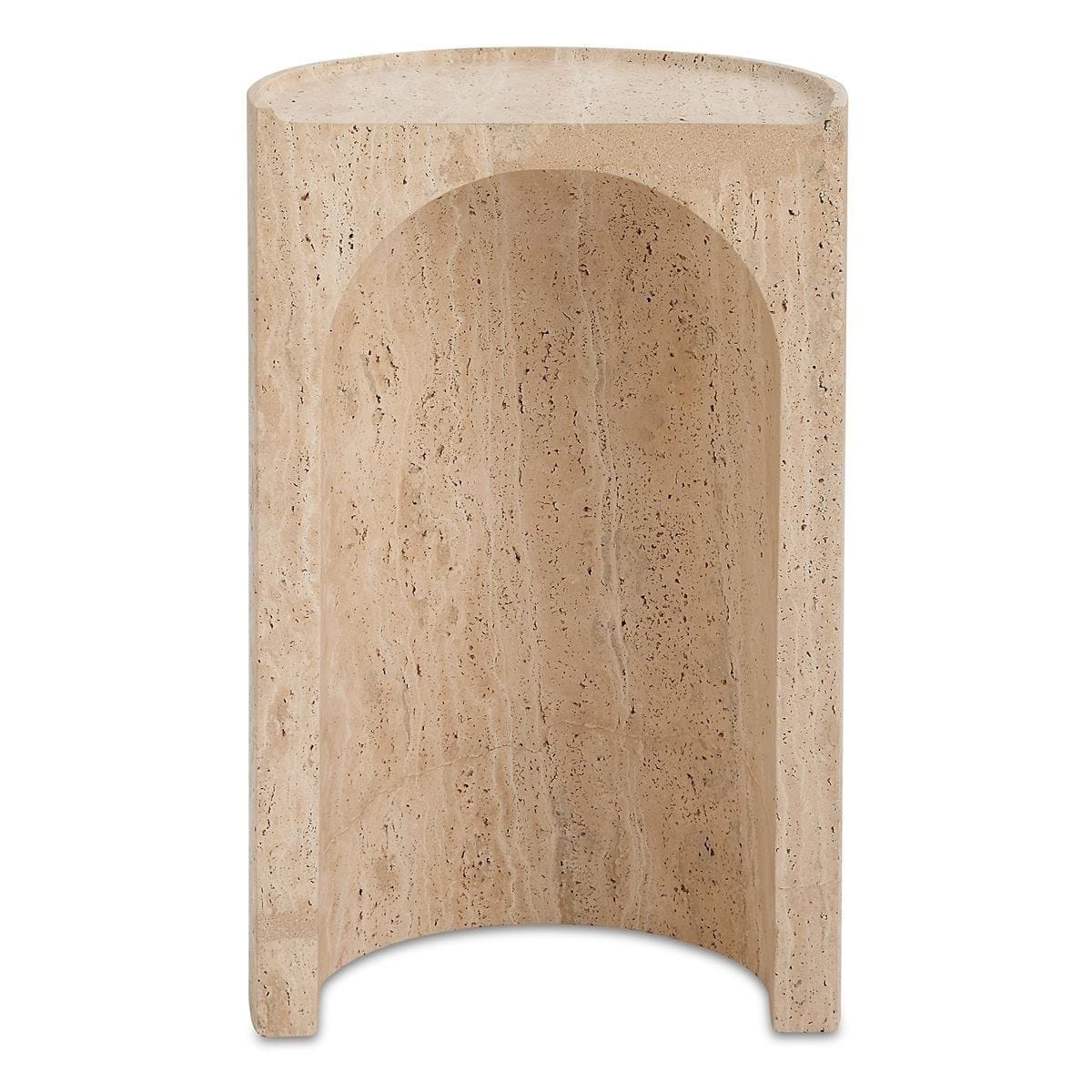 Uttermost Living Basilica Accent Table in Beige Travertine House of Isabella UK