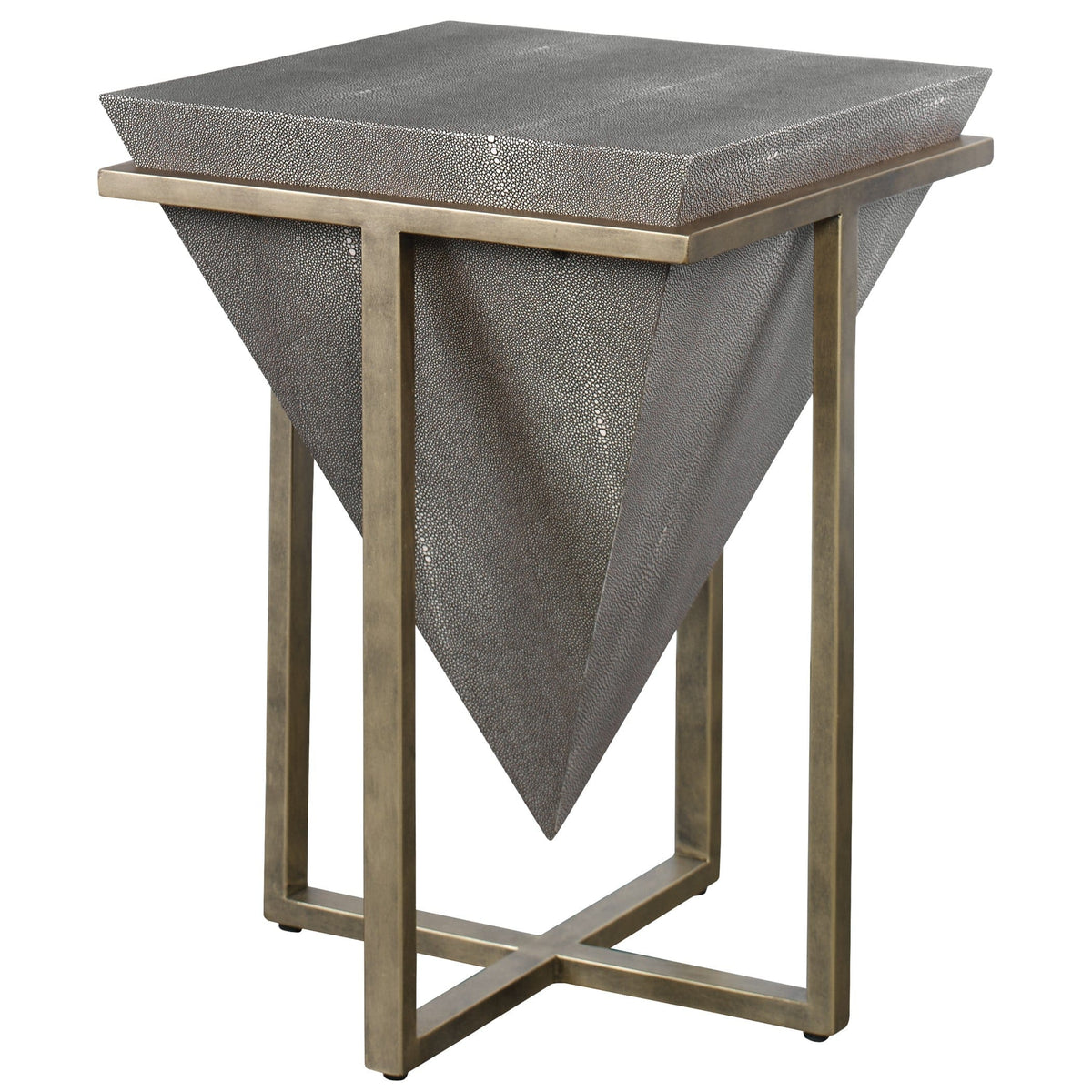 Uttermost Living Bertrand Shagreen Accent Table House of Isabella UK