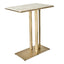 Black Label Cantilever Accent Table - Travertine & Brass.