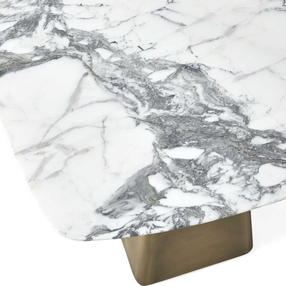 Black Label Equilateral Side Table Marble/brass.