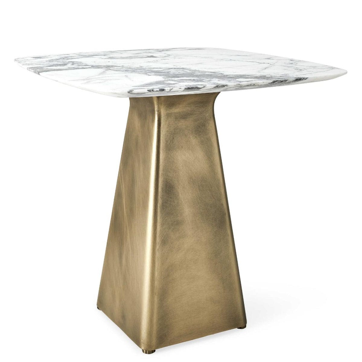 Black Label Equilateral Side Table Marble/brass.