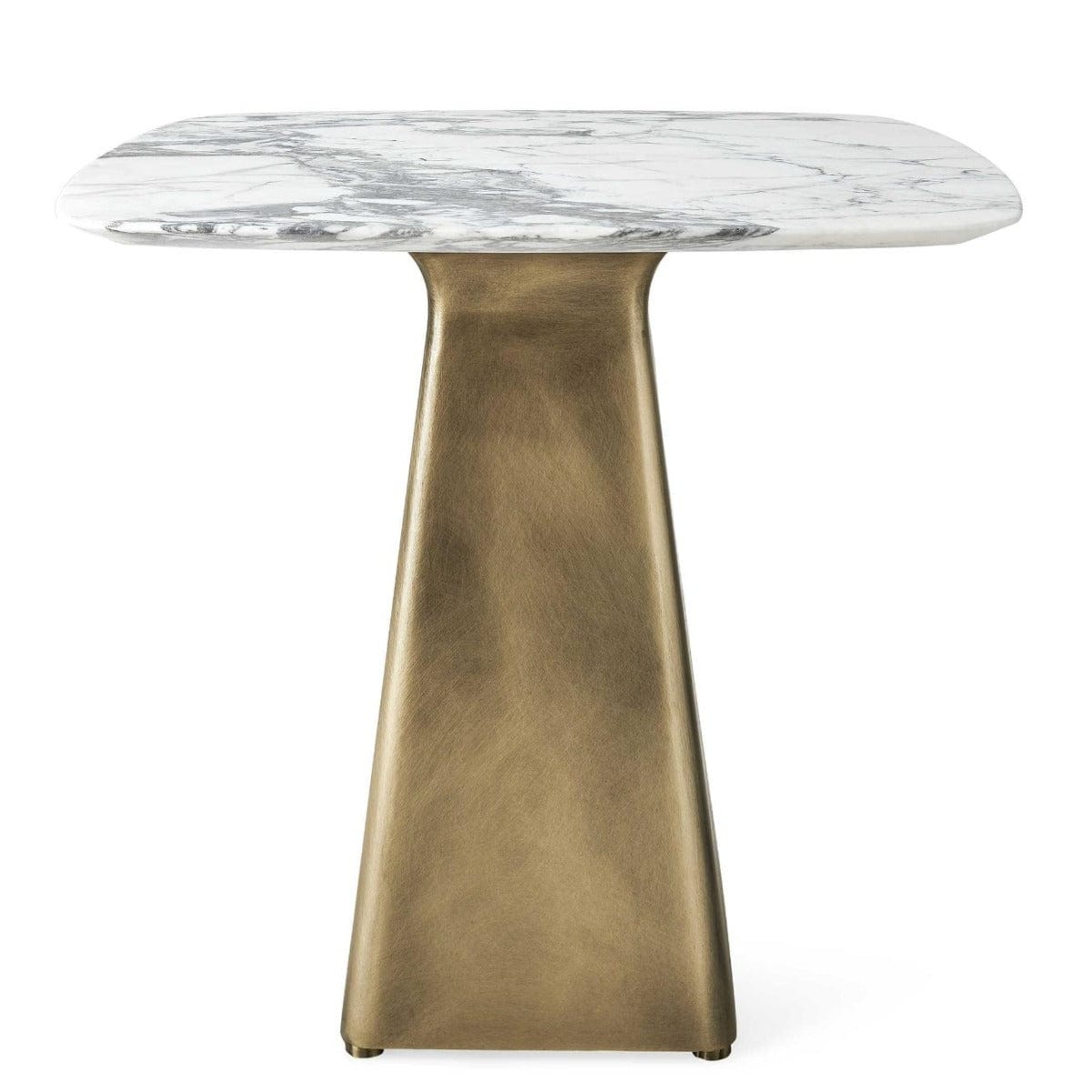 Black Label Equilateral Side Table Marble/brass.
