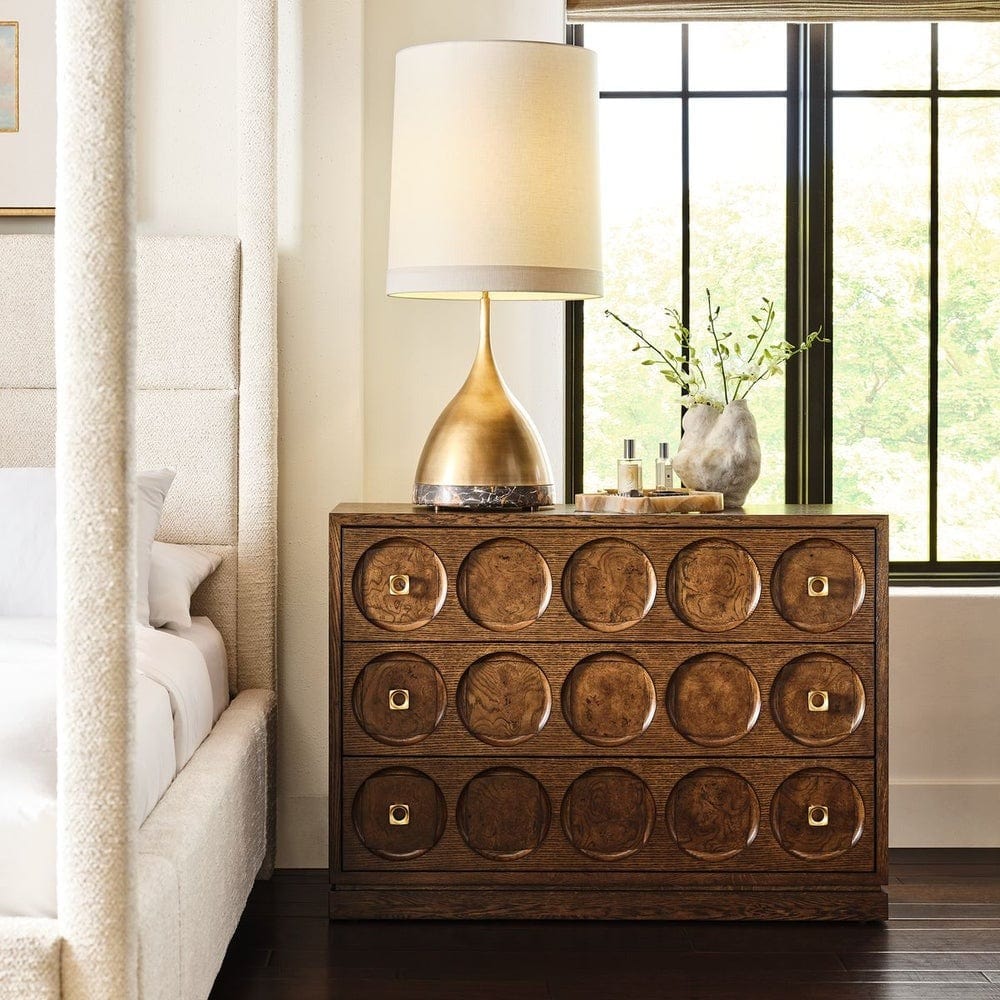 Black Label Roundabout 3 Drawer Chest in Cocoa Brown.