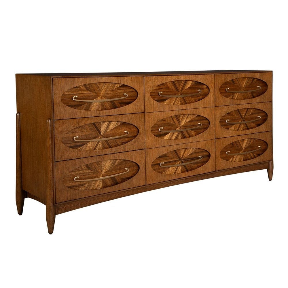 Black Label Tiger Eye 6 Drawer 1 Door Chest.