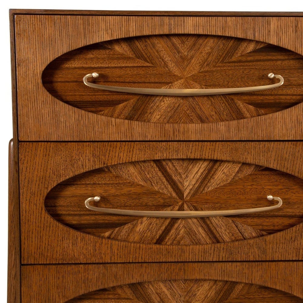 Black Label Tiger Eye 6 Drawer 1 Door Chest.