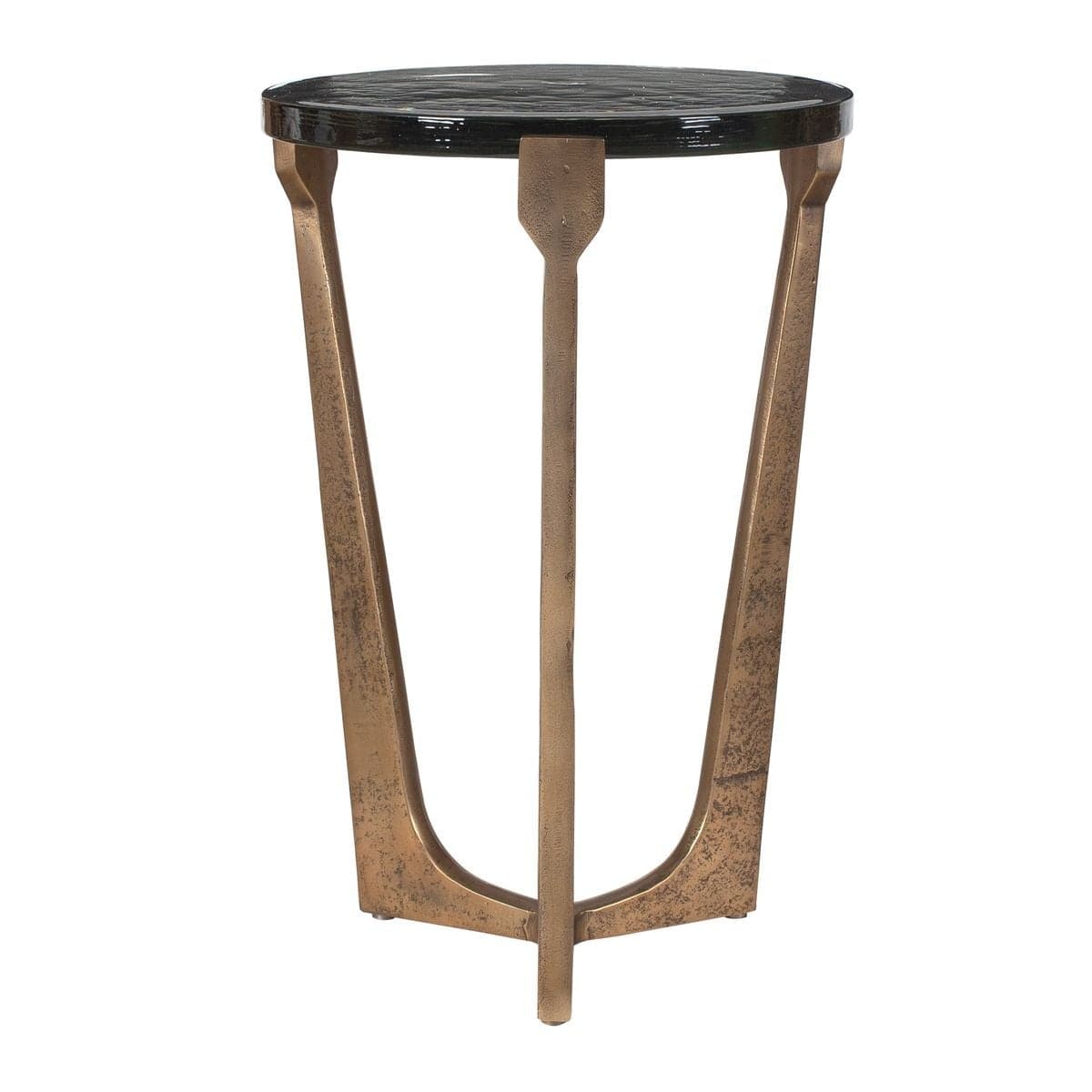 Uttermost Living Bohdi Outdoor Brass Accent Table House of Isabella UK
