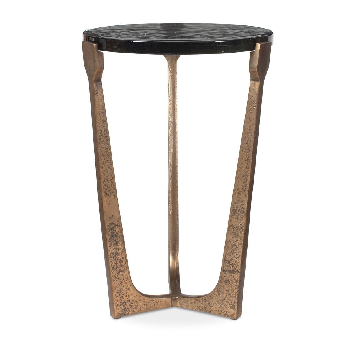 Uttermost Living Bohdi Outdoor Brass Accent Table House of Isabella UK
