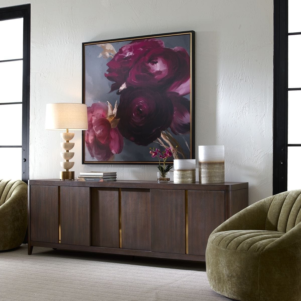 Uttermost Living Botero Walnut Console Cabinet House of Isabella UK