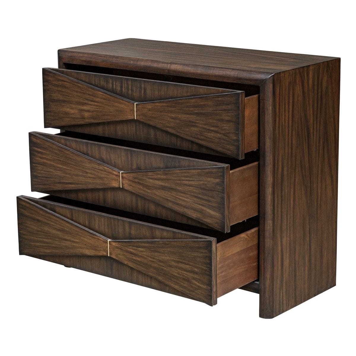 Uttermost Living Bowtie 3 Drawer Mid-Century Chest House of Isabella UK