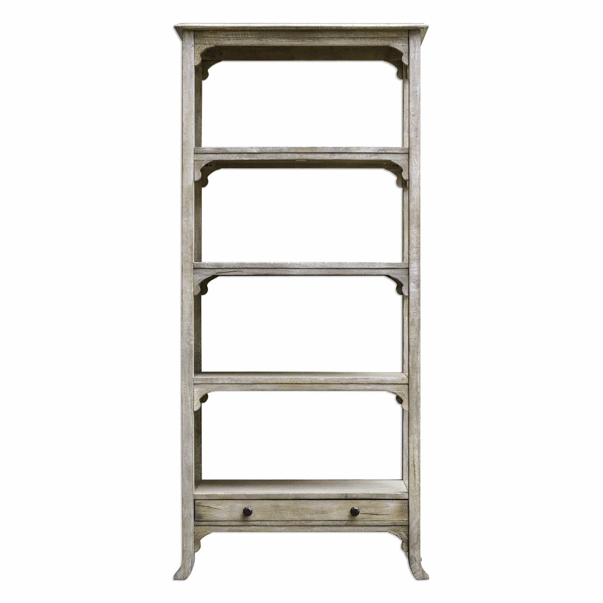Uttermost Living Bridgely Aged White Etagere House of Isabella UK