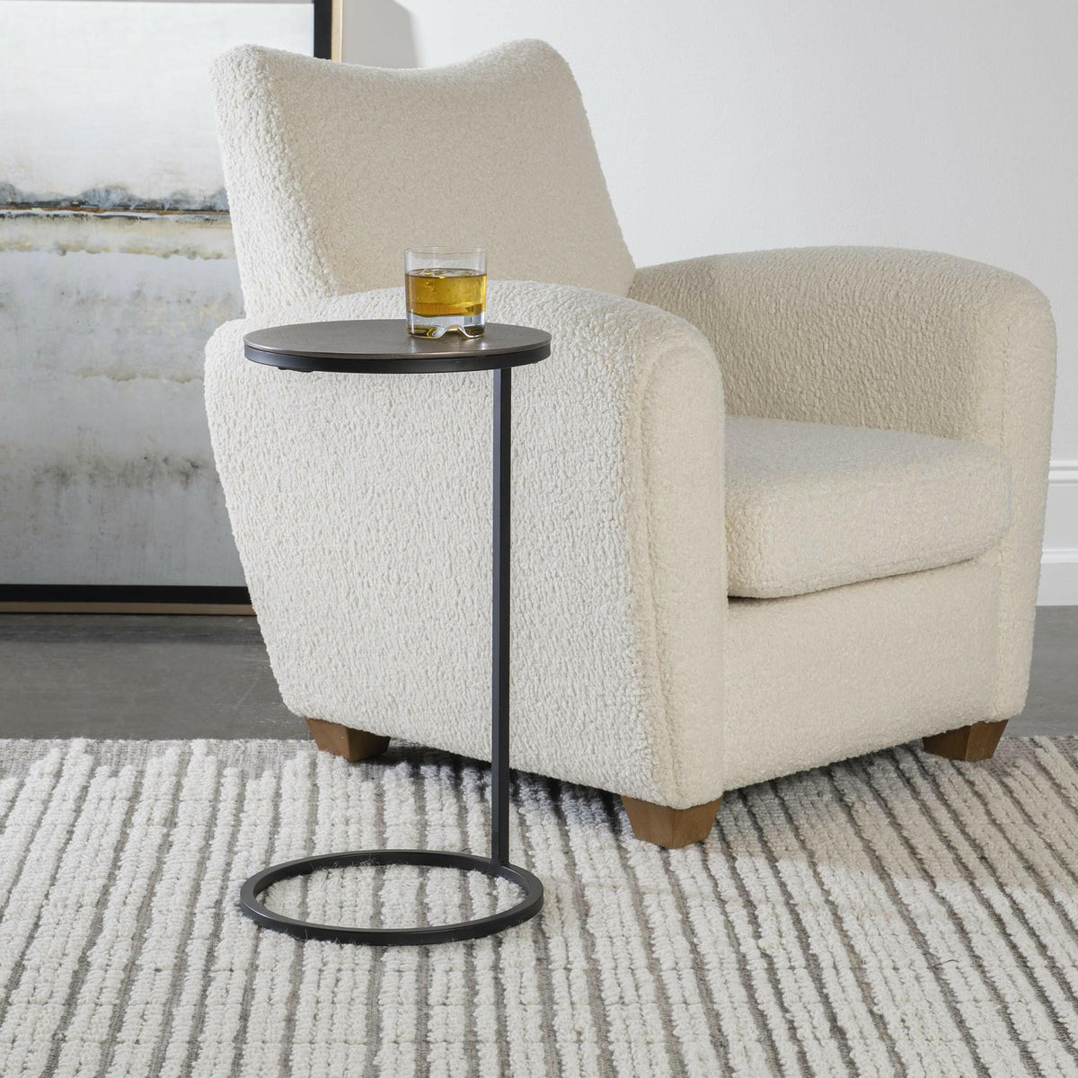 Brunei Nickel Accent/drink Table.