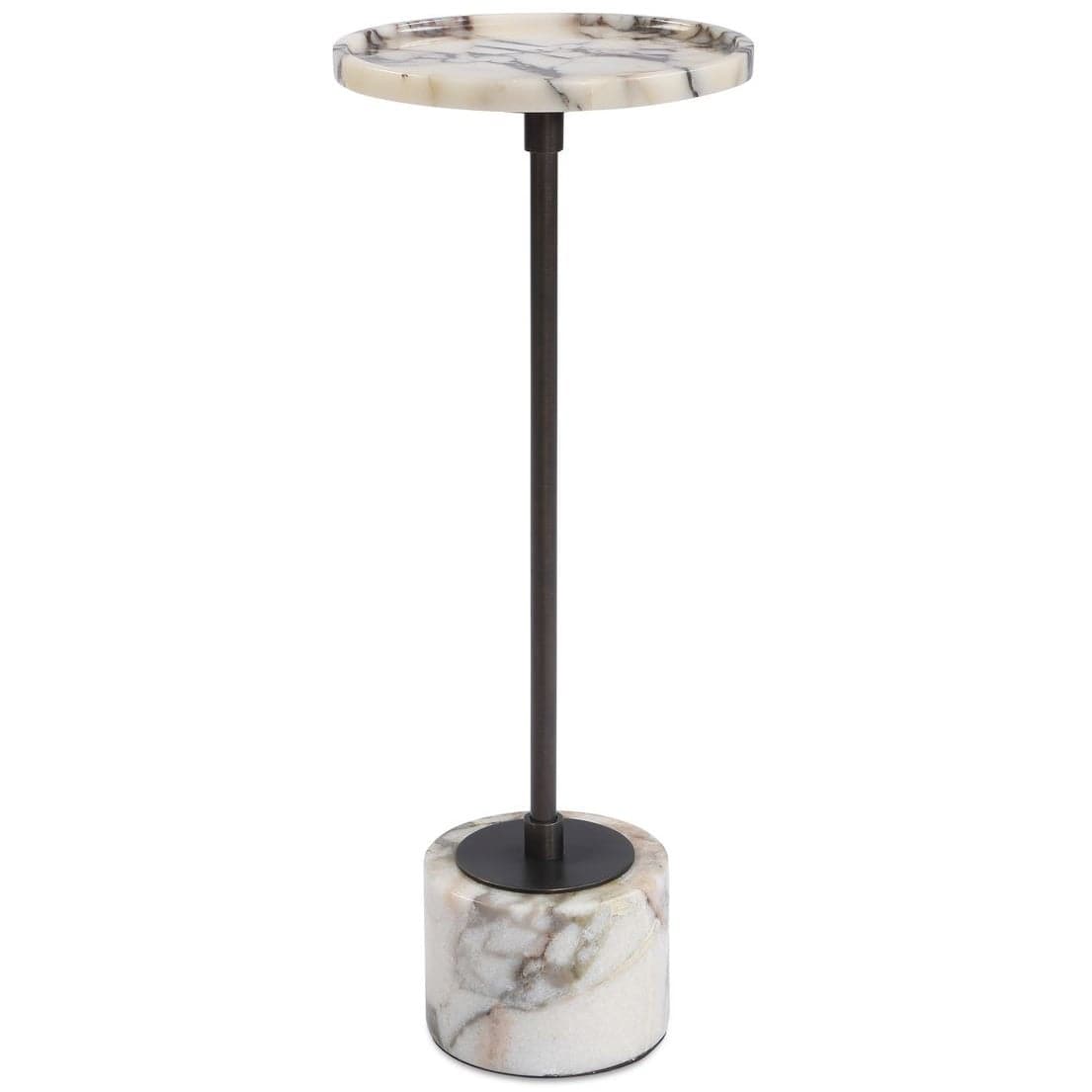 Uttermost Living Brunson Drink Table in White Marble House of Isabella UK