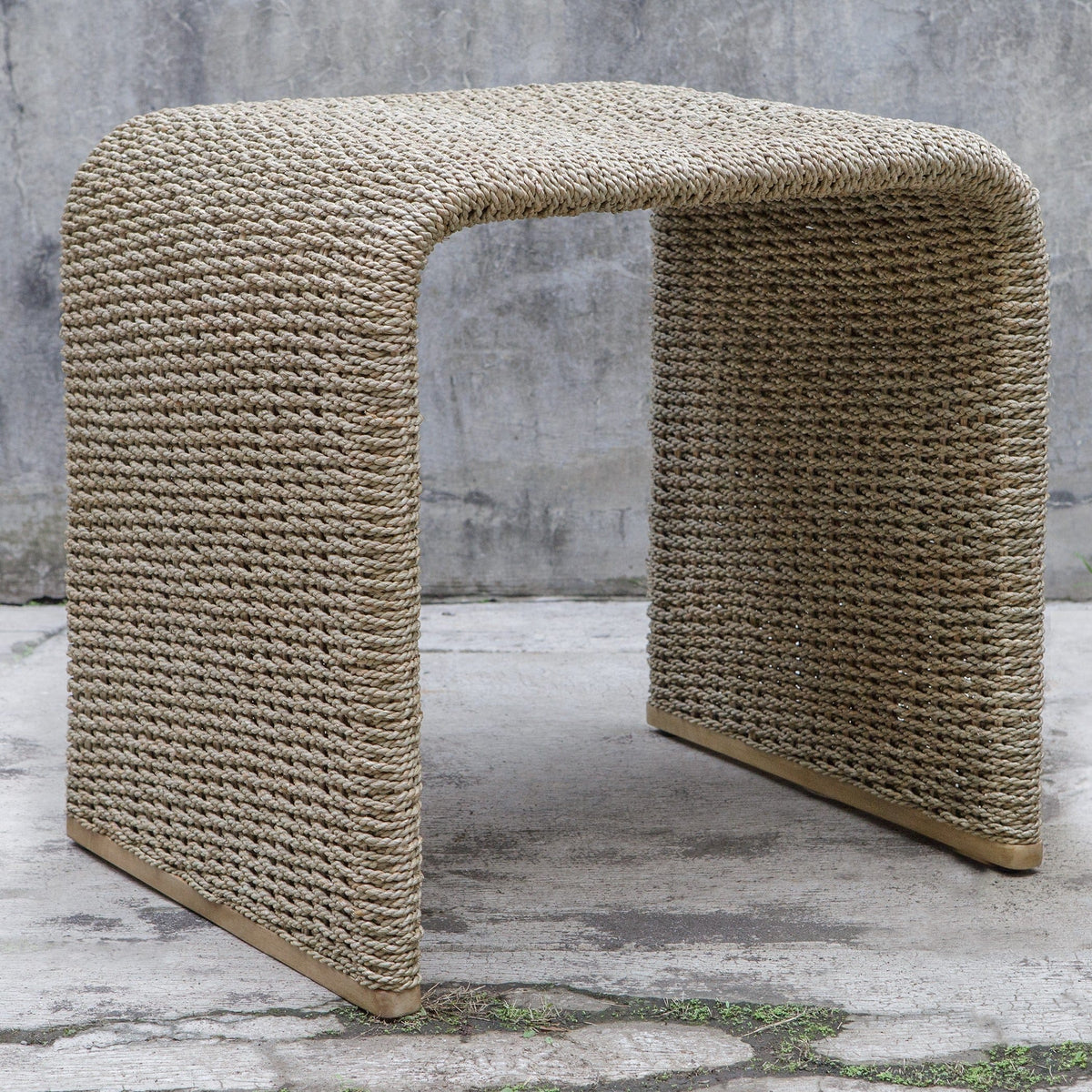 Uttermost Living Calabria Woven Seagrass End Table House of Isabella UK