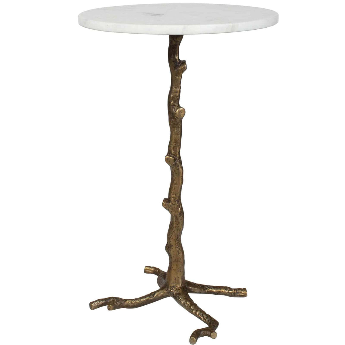 Uttermost Living Calais White Marble Side Table House of Isabella UK