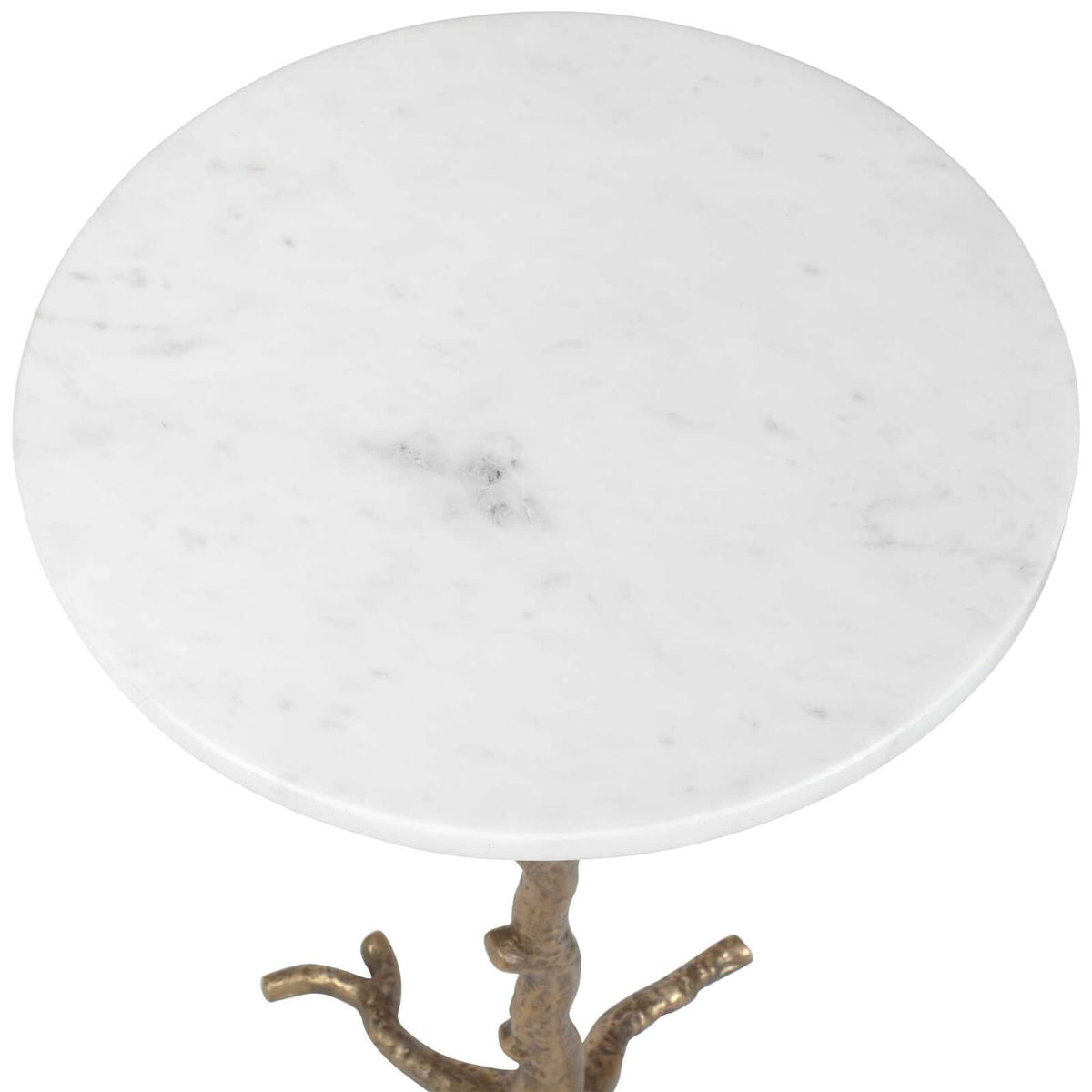 Uttermost Living Calais White Marble Side Table House of Isabella UK