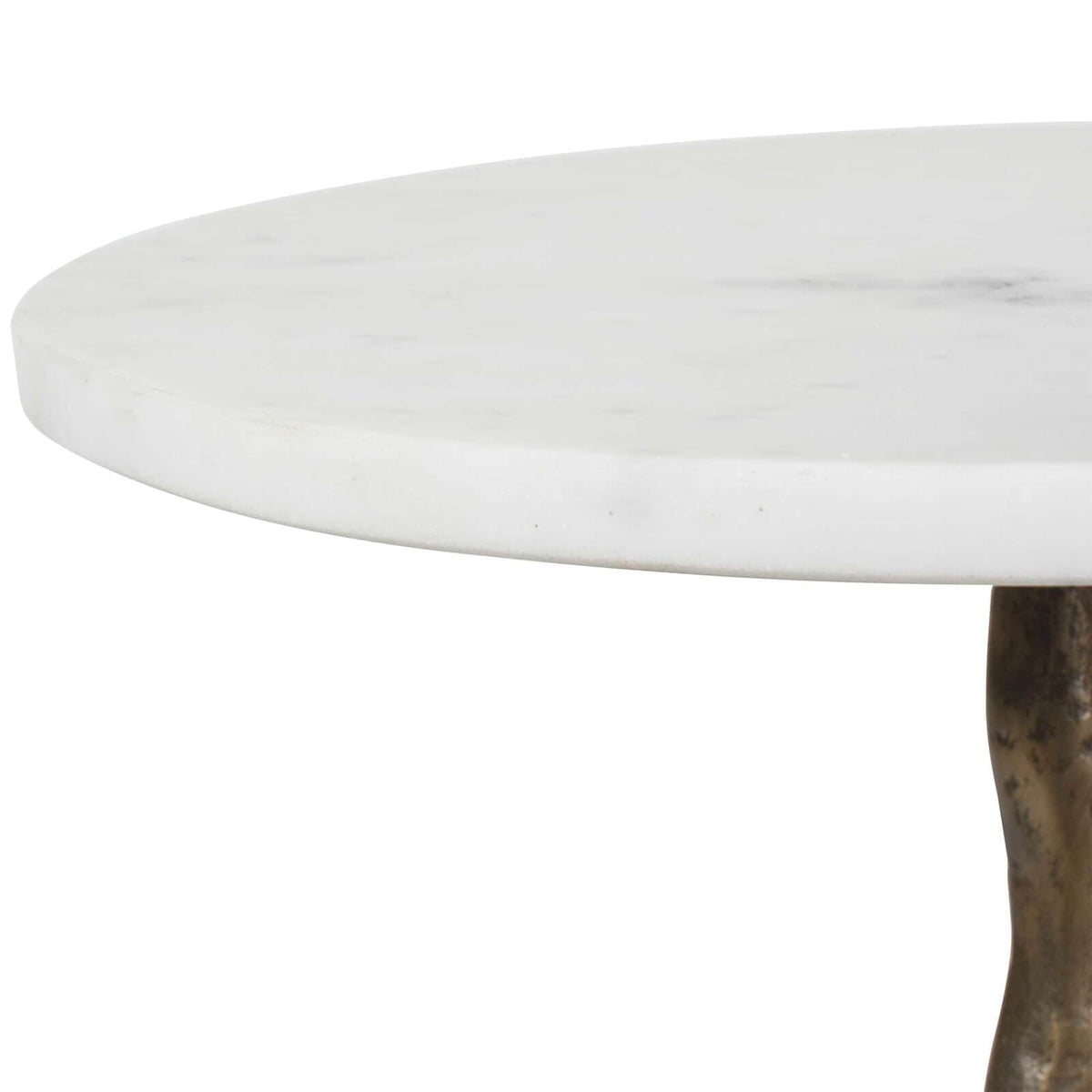 Uttermost Living Calais White Marble Side Table House of Isabella UK