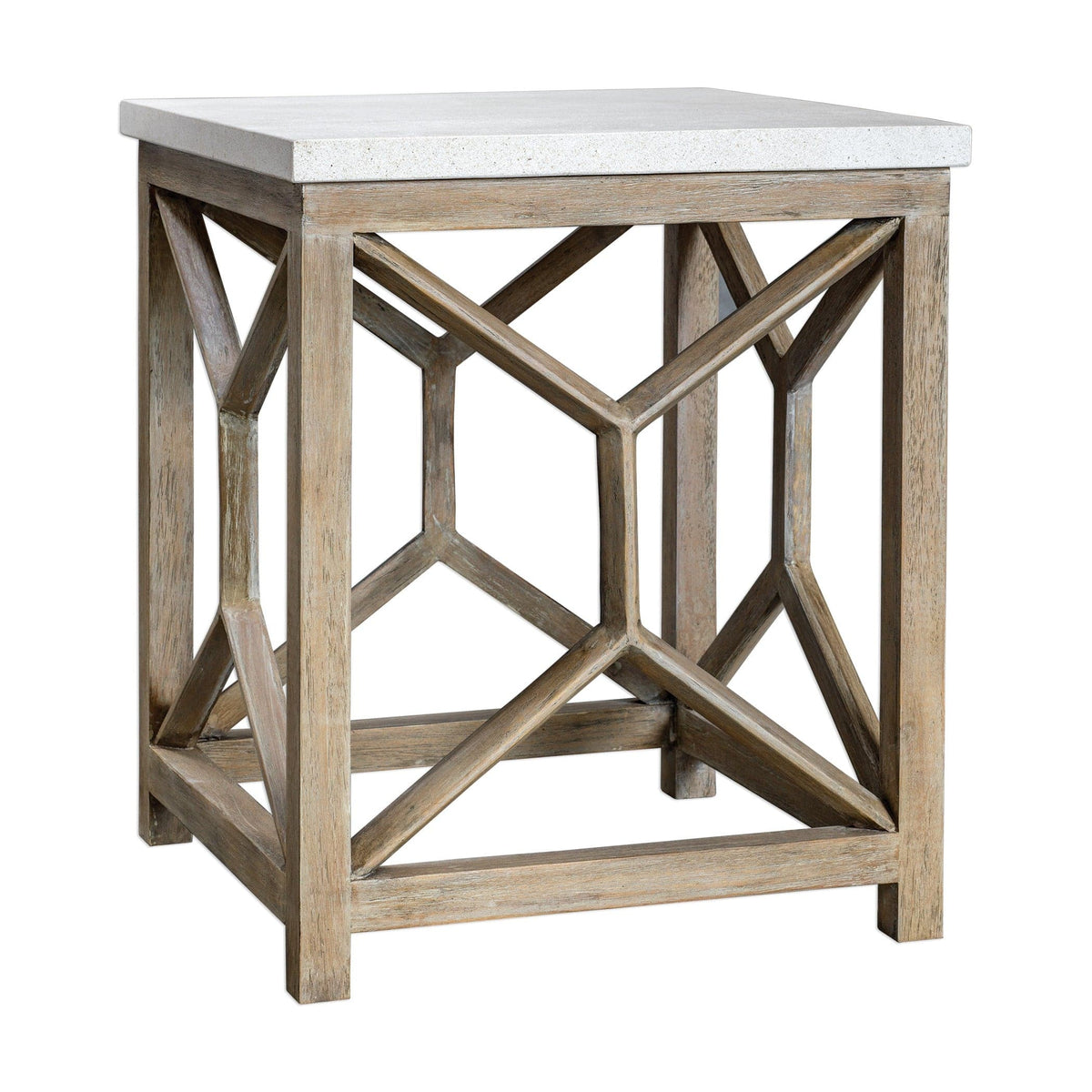 Uttermost Living Catali Stone End Table House of Isabella UK