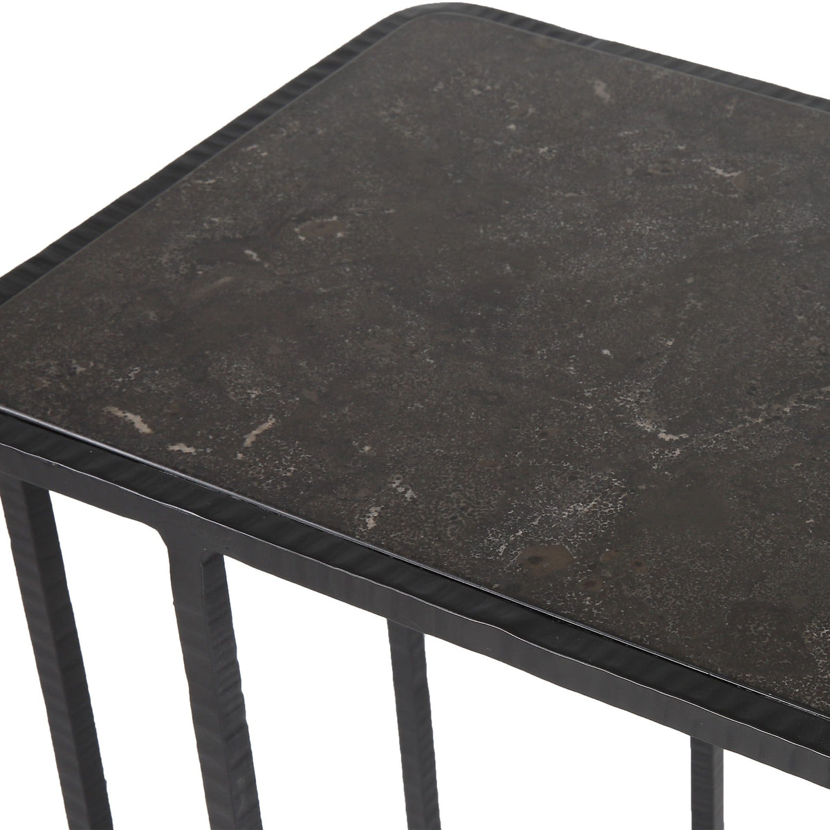 Uttermost Living Cavern Stone & Iron Accent Table House of Isabella UK