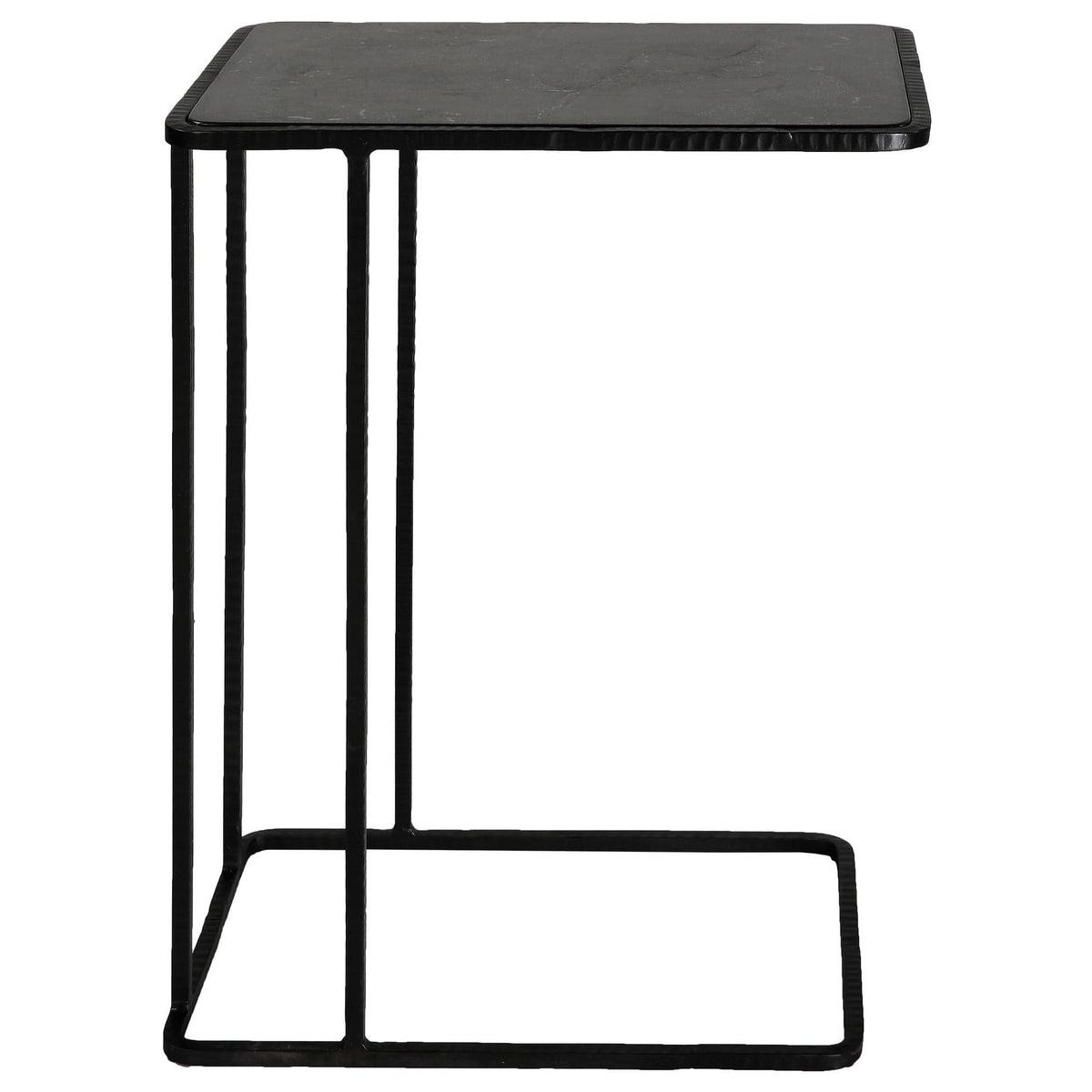 Uttermost Living Cavern Stone & Iron Accent Table House of Isabella UK