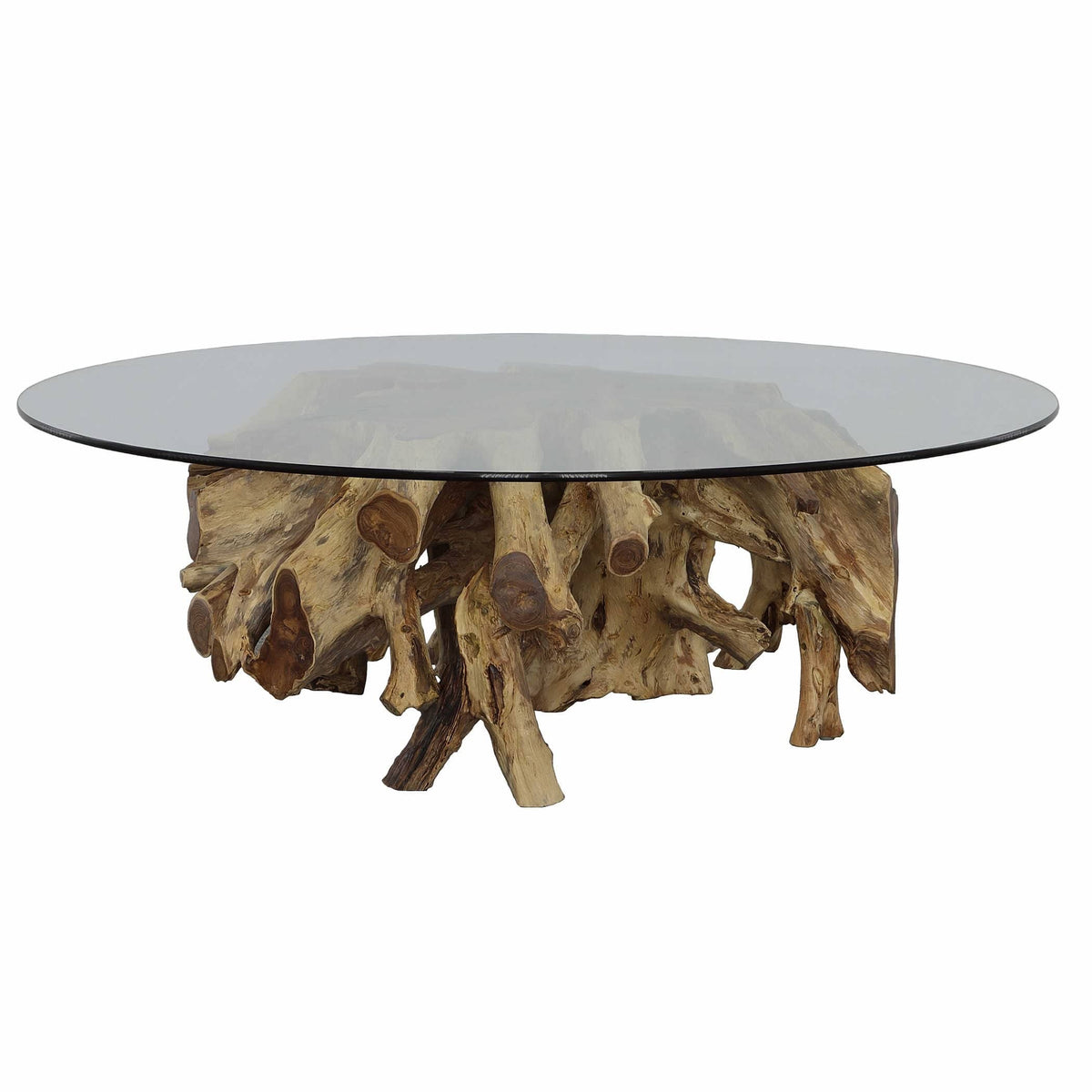 Uttermost Living Center Root Coffee Table - Round, 56 Glass 2 CARTONS House of Isabella UK