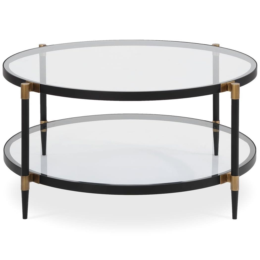 Uttermost Living Chadid Round Coffee Table in Glass House of Isabella UK