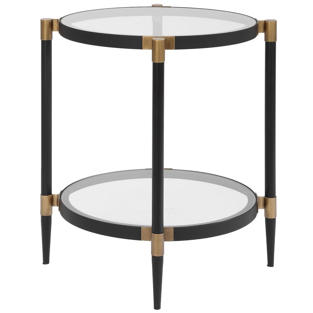 Uttermost Living Chadid Round Side Table in Glass House of Isabella UK