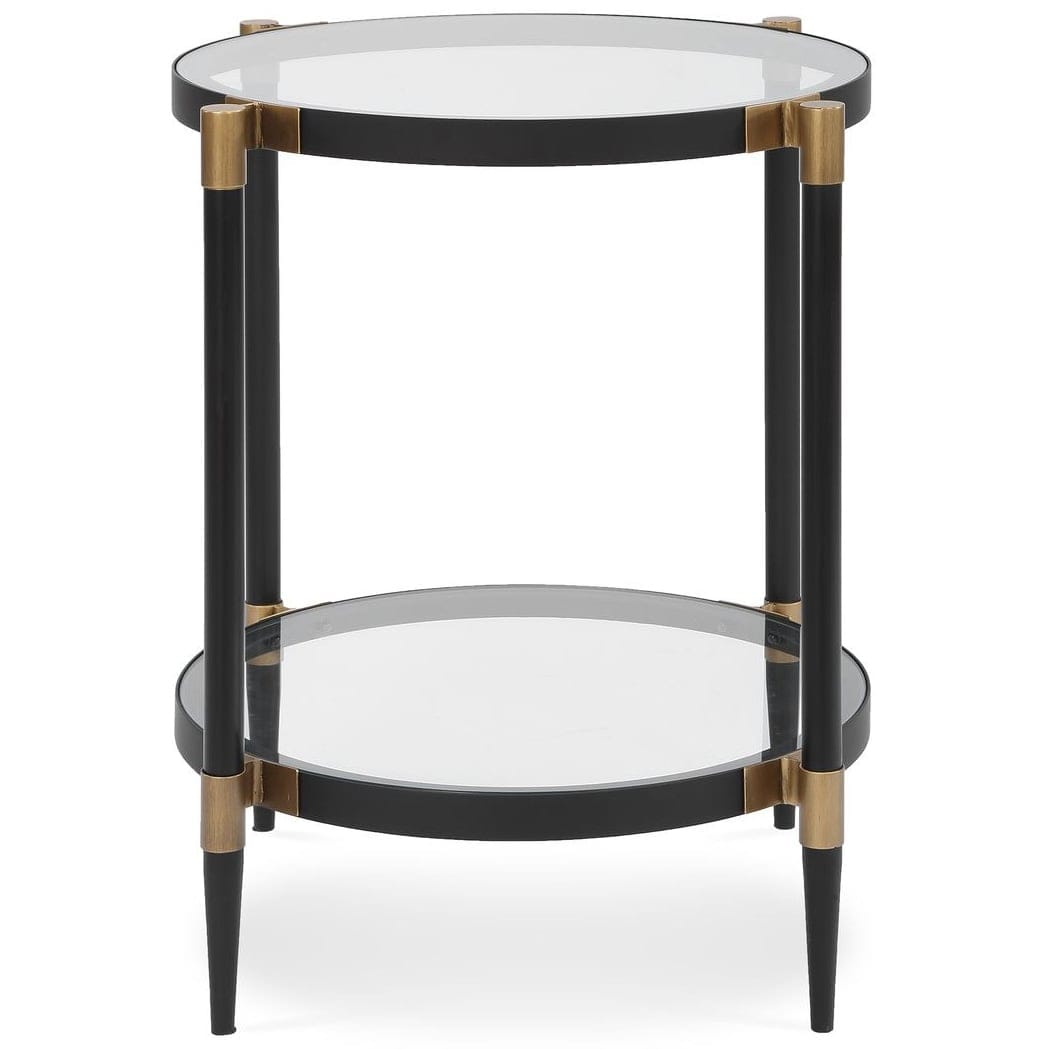Uttermost Living Chadid Round Side Table in Glass House of Isabella UK