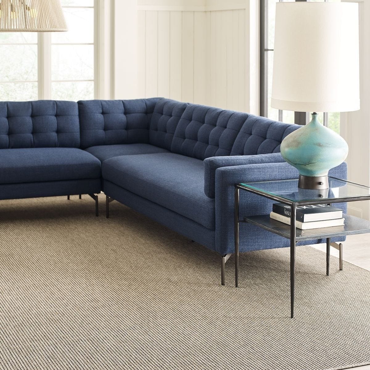 Uttermost Living Chain Mail Rug in Sea Gray - 335 x 426 cm House of Isabella UK