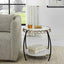 Uttermost Living Chainlink White Marble Side Table House of Isabella UK