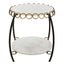 Uttermost Living Chainlink White Marble Side Table House of Isabella UK