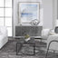 Uttermost Living Checkerboard 4 Door Gray Cabinet House of Isabella UK