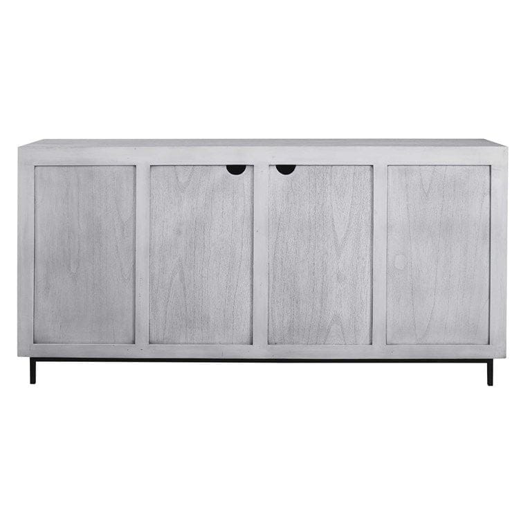 Uttermost Living Checkerboard 4 Door Gray Cabinet House of Isabella UK