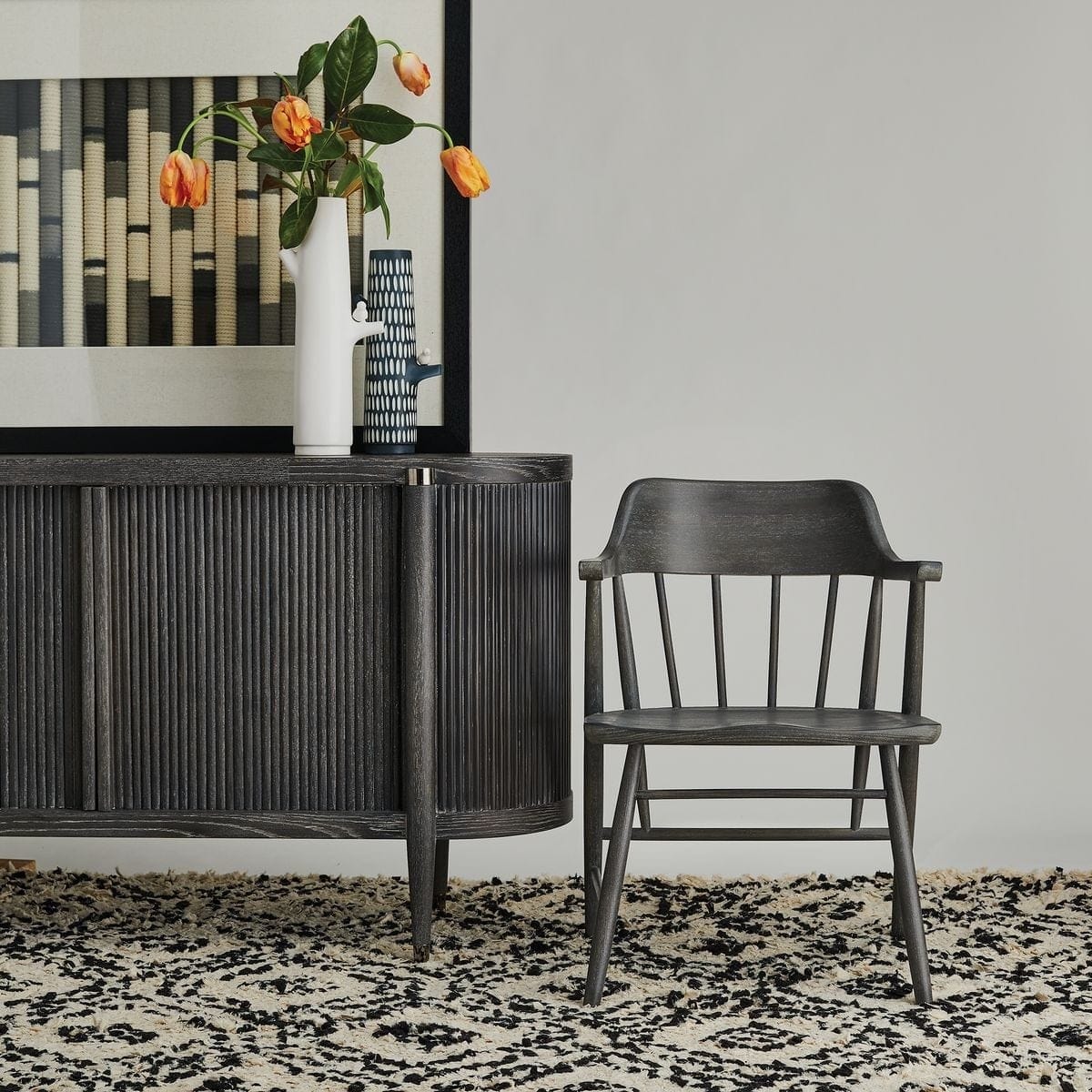 Uttermost Living Chieftain Chair in Ebony House of Isabella UK