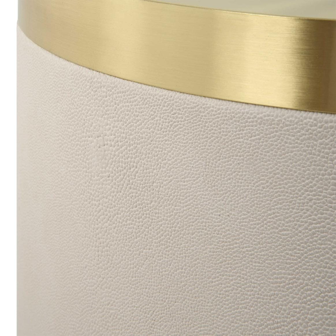 Uttermost Living Circuit Brass & White Accent Table House of Isabella UK