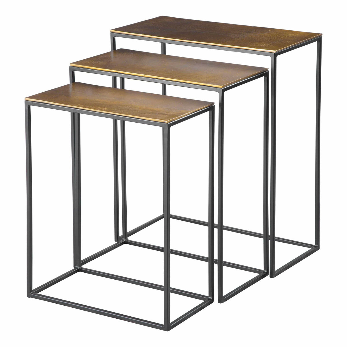 Coreene Gold Nesting Tables Set/3.