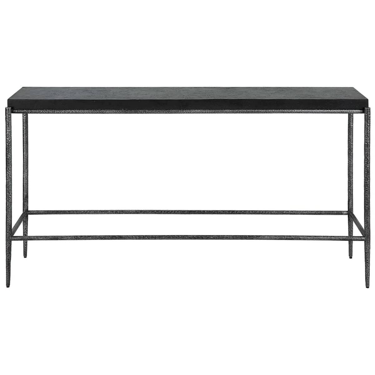 Uttermost Living Crescendo Black Concrete Console Table House of Isabella UK