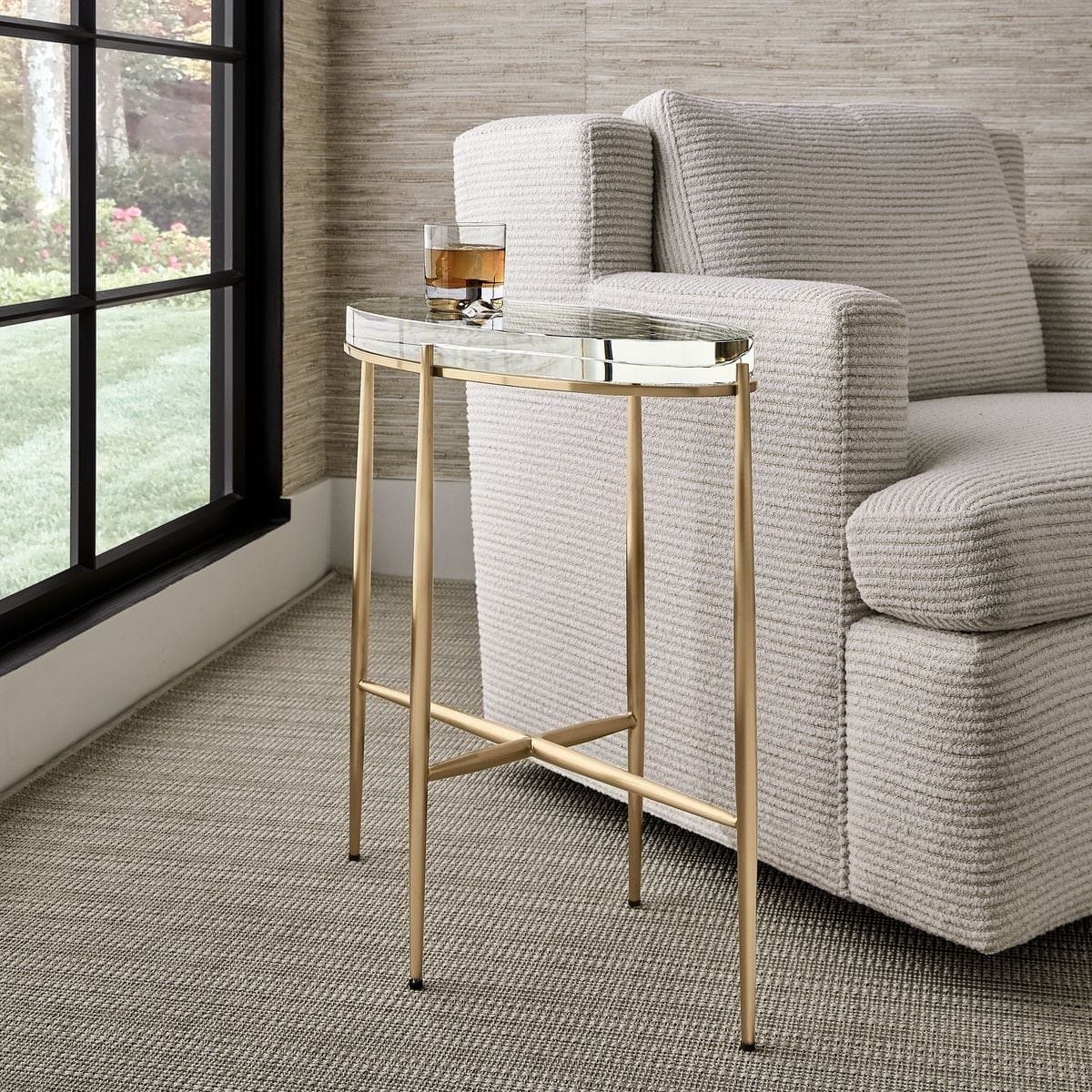 Uttermost Living Crystal Clear Accent Table House of Isabella UK