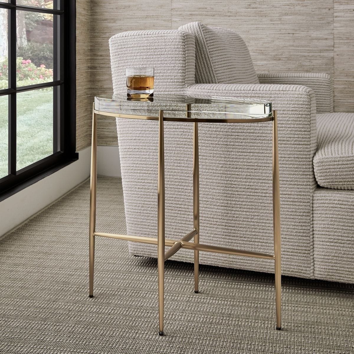 Uttermost Living Crystal Clear Accent Table House of Isabella UK