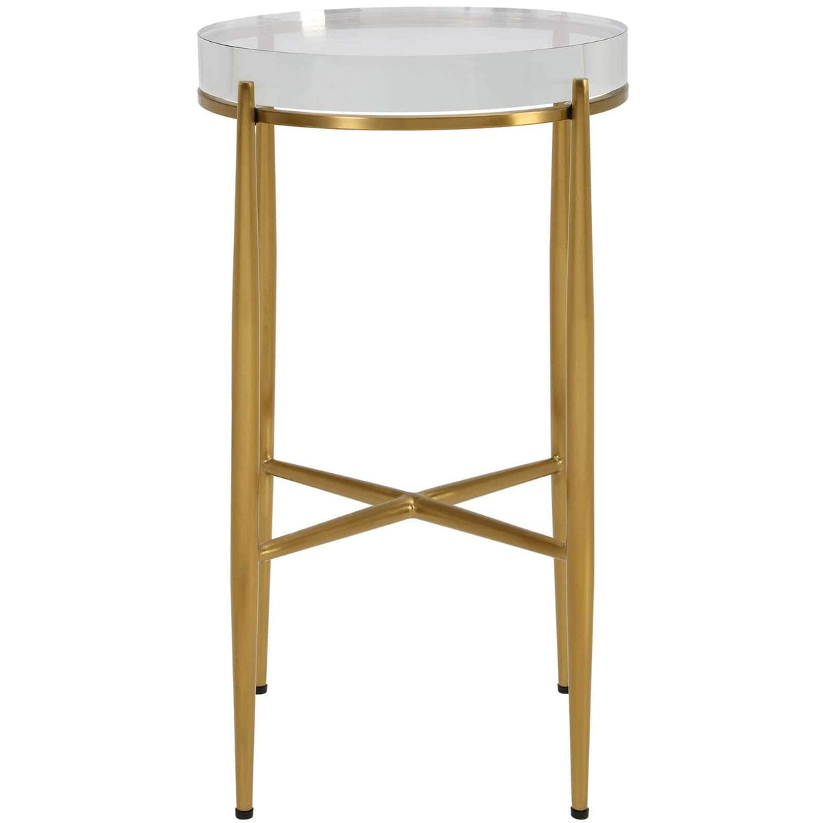 Uttermost Living Crystal Clear Round Accent Table House of Isabella UK