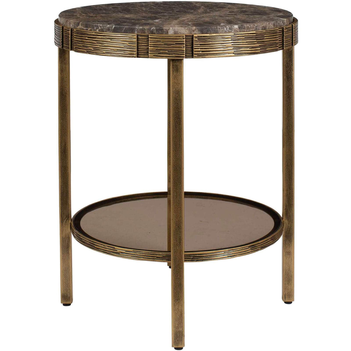 Uttermost Living Cusano Round Dark Marble Side Table House of Isabella UK
