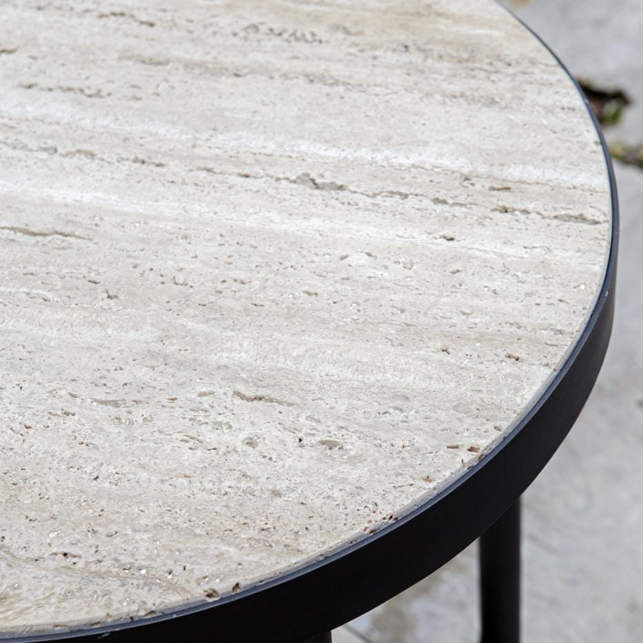 Uttermost Living Dauntless Travertine Side Table House of Isabella UK