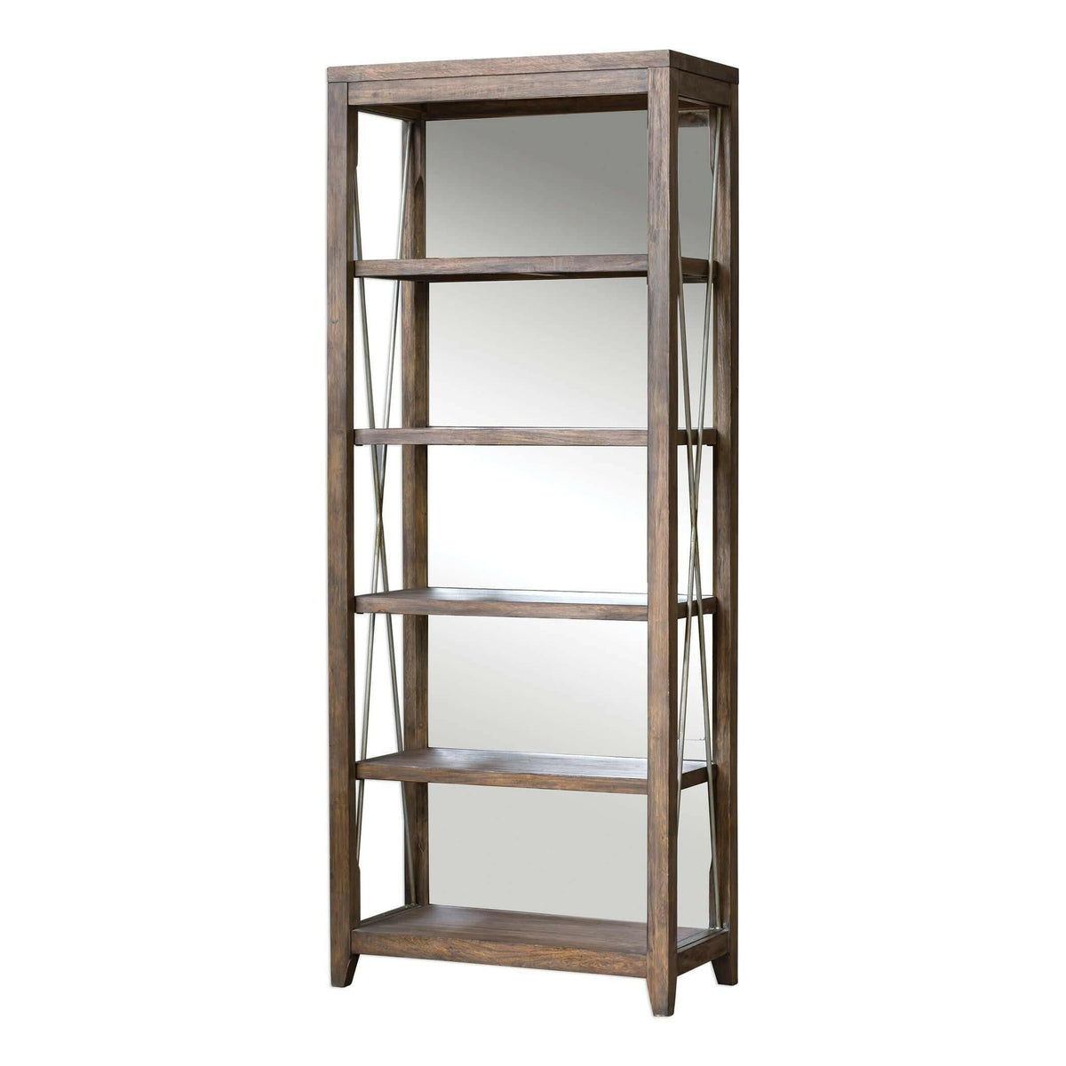 Delancey Weathered Oak Etagere.